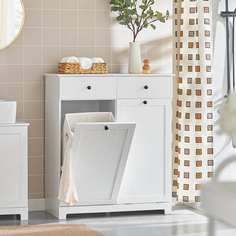2 Drawers 2 Doors Laundry Cabinet Laundry Chest, BZR33-W
