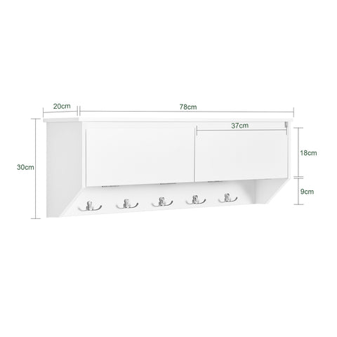 Wall Coat Rack Wall Shelf Rack, FHK24-W