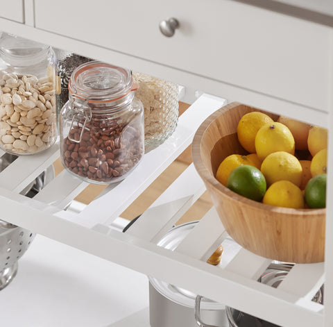Kitchen Serving Trolley Cart with Stainless Steel Top, FKW47-W