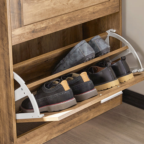 2 Drawers Shoe Cabinet Shoe Storage Organizer, FSR137-F