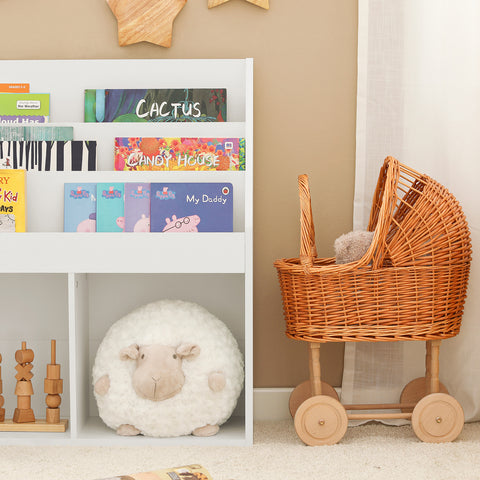 Children Bookcase Book Shelf, KMB01-W