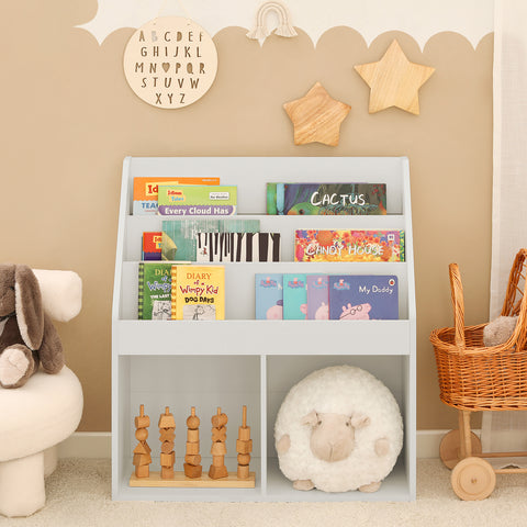 Children Bookcase Book Shelf, KMB01-W